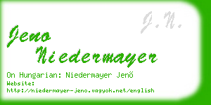 jeno niedermayer business card