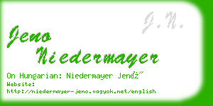 jeno niedermayer business card